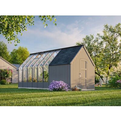 Palmako Holz-Gartenhaus Emilia Satteldach Lackiert 240 cm x 187 cm 4 m² Palmako Holz-Gartenhaus Emilia Satteldach Lackiert 240 cm x 187 cm 4 m²