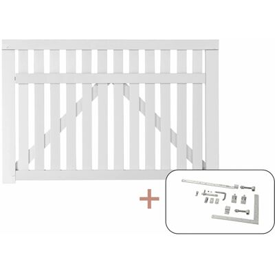 Plus Holz Einzeltor Country Nadelholz Weiß 150 cm x 98 cm Plus Holz Einzeltor Country Nadelholz Weiß 150 cm x 98 cm
