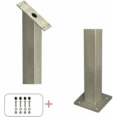 Plus Geländer Pfosten Stahl feuerverzinkt 4,5 cm x 4,5 cm x 87,1/80,4 cm Plus Geländer Pfosten Stahl feuerverzinkt 4,5 cm x 4,5 cm x 87,1/80,4 cm