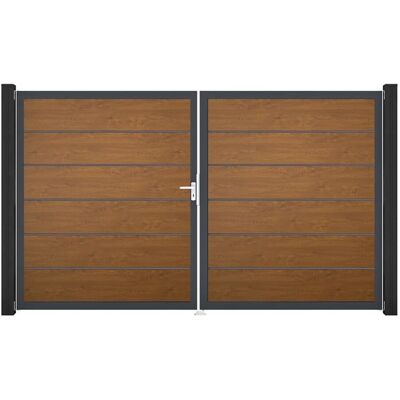 GroJa Tor 2-flg. Basicline Premium Golden Oak Rahmen 306 cm x 180 cm DIN Links GroJa Tor 2-flg. Basicline Premium Golden Oak Rahmen 306 cm x 180 cm DIN Links