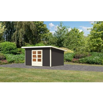 Karibu Holz-Gartenhaus Karlskoga 4 Terragrau Pultdach Lackiert 365 cm x 305 cm Karibu Holz-Gartenhaus Karlskoga 4 Terragrau Pultdach Lackiert 365 cm x 305 cm