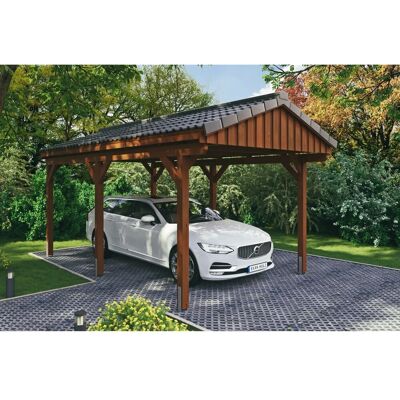 SKANHOLZ Fichtelberg Carport - Satteldach, 317x566 cm, braun SKANHOLZ Fichtelberg Carport - Satteldach, 317x566 cm, braun
