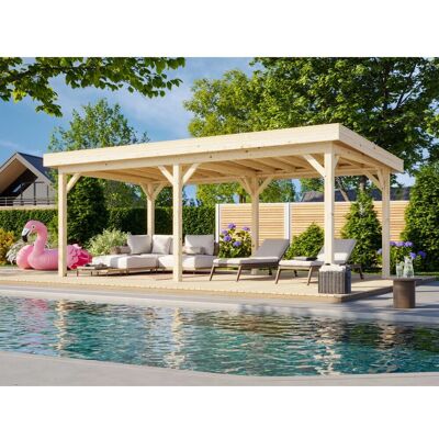 Palmako Pavillon Lenna 588 x 300 cm Lackiert Weiß FSC® Palmako Pavillon Lenna 588 x 300 cm Lackiert Weiß FSC®