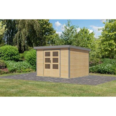 Karibu Gartenhaus Diego 5 A Naturbelassen/Graualuminium 209 x 298 x 242 cm Karibu Gartenhaus Diego 5 A Naturbelassen/Graualuminium 209 x 298 x 242 cm