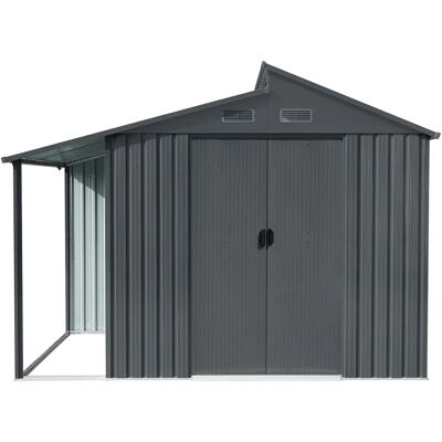 Floraworld Gerätehaus Skylight mit Anbau und Oberlicht 300 cm x 173 cm x 225 cm Floraworld Gerätehaus Skylight mit Anbau und Oberlicht 300 cm x 173 cm x 225 cm