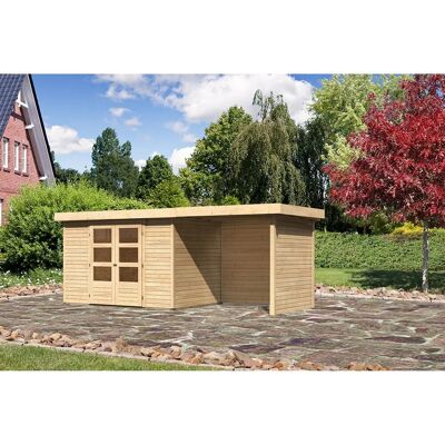 KARIBU Askola 4 Gartenhaus - Flachdach, 19mm Wände, Beige KARIBU Askola 4 Gartenhaus - Flachdach, 19mm Wände, Beige