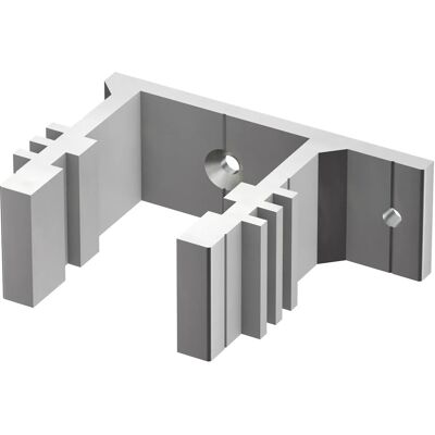 GS Terrasen Montagesysteme GS Terrassen Blendenhalter Aluecofix Pro für Aluprofile 45 mm x 38 mm Alu Blank GS Terrasen Montagesysteme GS Terrassen Blendenhalter Aluecofix Pro für Aluprofile 45 mm x 38 mm Alu Blank