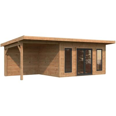 Palmako Holz-Gartenhaus Aurelia Pultdach Tauchgrundiert 749 cm x 300 cm 20,6 m² Palmako Holz-Gartenhaus Aurelia Pultdach Tauchgrundiert 749 cm x 300 cm 20,6 m²