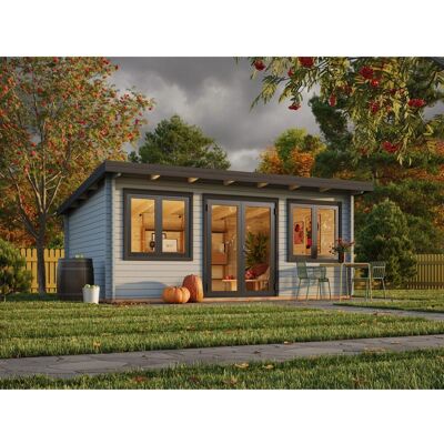Palmako Holz-Gartenhaus Lisandra Pultdach Lackiert 550 cm x 400 cm 19,4 m² Palmako Holz-Gartenhaus Lisandra Pultdach Lackiert 550 cm x 400 cm 19,4 m²