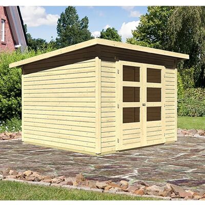 Karibu Holz-Gartenhaus Sitten 4 Natur 242 cm x 242 cm Karibu Holz-Gartenhaus Sitten 4 Natur 242 cm x 242 cm
