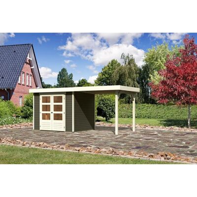 Karibu Holz-Gartenhaus Raala Terragrau Pultdach Lackiert 238 cm x 213 cm Karibu Holz-Gartenhaus Raala Terragrau Pultdach Lackiert 238 cm x 213 cm