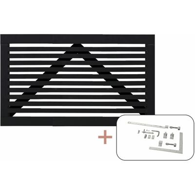 Plus Holz Einzeltor Tokyo Nadelholz Schwarz 150 cm x 90 cm Plus Holz Einzeltor Tokyo Nadelholz Schwarz 150 cm x 90 cm