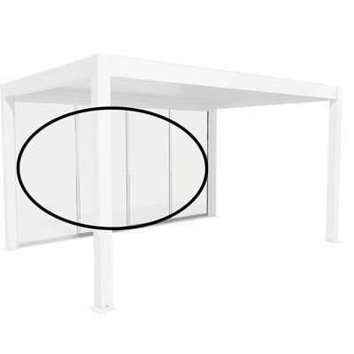 Biohort Glasschiebewand Klarglas 3 m Weiß Biohort Glasschiebewand Klarglas 3 m Weiß