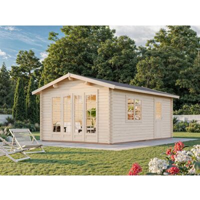 Palmako Gartenhaus Irene 360 x 550 cm Lackiert Dunkelgrau-Weiß FSC® Palmako Gartenhaus Irene 360 x 550 cm Lackiert Dunkelgrau-Weiß FSC®