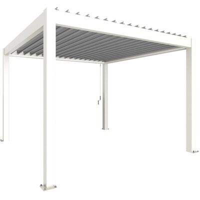 Biohort Pergola 3,5 m x 3,5 m Weiß/Silber-Metallic Biohort Pergola 3,5 m x 3,5 m Weiß/Silber-Metallic