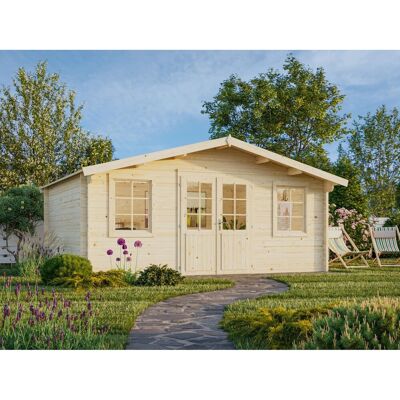Palmako Gartenhaus Klara 484 x 360 cm Lackiert Dunkelgrau-Weiß FSC® Palmako Gartenhaus Klara 484 x 360 cm Lackiert Dunkelgrau-Weiß FSC®