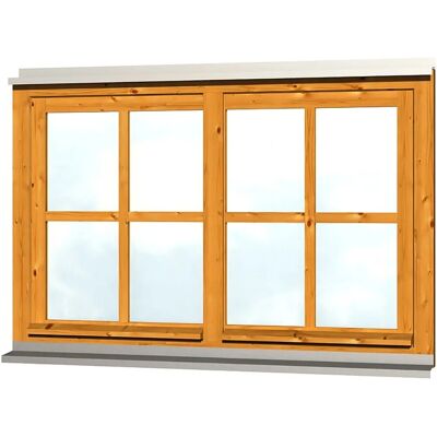 SkanHolz Doppelfenster - Nordische Fichte, Eiche hell SkanHolz Doppelfenster - Nordische Fichte, Eiche hell