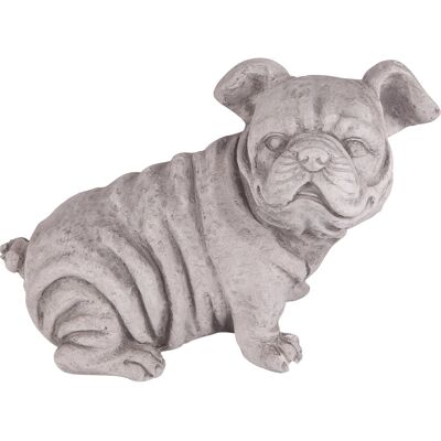 Gartenfigur Mopshund Sitzend 25,5 cm x 38,5 cm Weiß Gartenfigur Mopshund Sitzend 25,5 cm x 38,5 cm Weiß