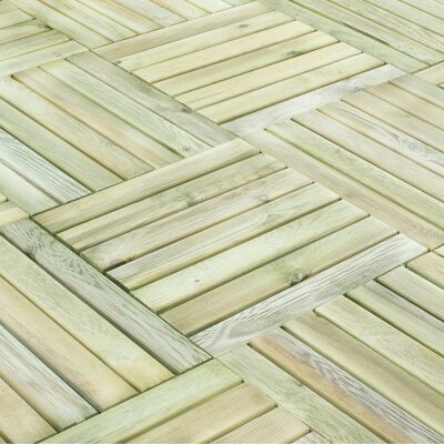 Holzfliese Nadelholz grün Druckimprägniert 50 cm x 50 cm x 3,2 cm Holzfliese Nadelholz grün Druckimprägniert 50 cm x 50 cm x 3,2 cm