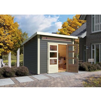 Karibu Holz-Gartenhaus Kumla 6 Terragrau Pultdach Lackiert 270 cm x 270 cm Karibu Holz-Gartenhaus Kumla 6 Terragrau Pultdach Lackiert 270 cm x 270 cm