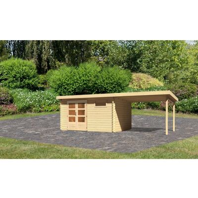 Karibu Holz-Gartenhaus Ängelholm Natur Pultdach Unbehandelt 370 cm x 280 cm Karibu Holz-Gartenhaus Ängelholm Natur Pultdach Unbehandelt 370 cm x 280 cm