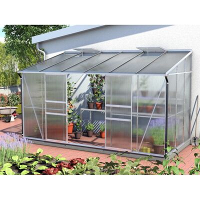 Vitavia Anlehn-Gewächshaus Ida 7800 HKP 4 mm Alu-Blank Vitavia Anlehn-Gewächshaus Ida 7800 HKP 4 mm Alu-Blank