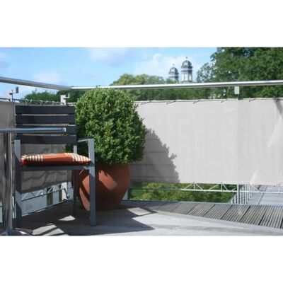 FLORACORD Balkon Sichtschutz - 500x90 cm - Grau - Wetterbeständig FLORACORD Balkon Sichtschutz - 500x90 cm - Grau - Wetterbeständig