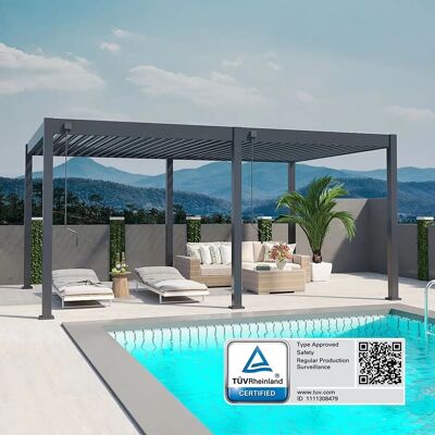 weide - Deluxe - Anthrazit - Aluminium - Pergola weide - Deluxe - Anthrazit - Aluminium - Pergola