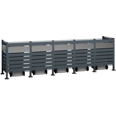 Westmann Mülltonnenverkleidung Planum Metall 5 x 240 l Anthrazit/Grau Westmann Mülltonnenverkleidung Planum Metall 5 x 240 l Anthrazit/Grau