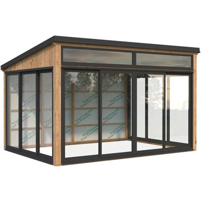 Palmako Holz-Gartenhaus Saga Slide Pultdach Tauchgrundiert 420 cm x 297 cm Palmako Holz-Gartenhaus Saga Slide Pultdach Tauchgrundiert 420 cm x 297 cm