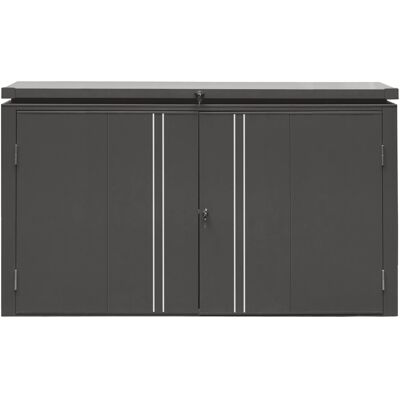 Floraworld Mülltonnen-Garage Premium bis 3 Mülltonnen à 240 l Schwarz-Metallic Floraworld Mülltonnen-Garage Premium bis 3 Mülltonnen à 240 l Schwarz-Metallic