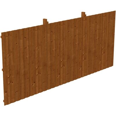 SKANHOLZ Nordische Fichtenwand - 550x220cm, Nussbaum - Holzpaneel für Carport SKANHOLZ Nordische Fichtenwand - 550x220cm, Nussbaum - Holzpaneel für Carport
