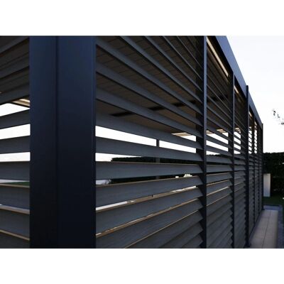 Weide Holzoptik Lamellenwand Für Pergola Aus Aluminium 3 Maße1.13 Meter Weide Holzoptik Lamellenwand Für Pergola Aus Aluminium 3 Maße1.13 Meter