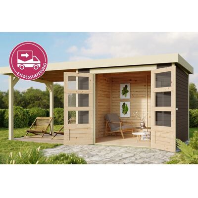 Karibu Express Gartenhaus Speedy B Set Terragrau 462 cm x 217 cm mit Schleppdach Karibu Express Gartenhaus Speedy B Set Terragrau 462 cm x 217 cm mit Schleppdach