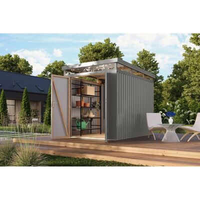 Karibu Metallgerätehaus Argos 2,5 Graualuminium Karibu Metallgerätehaus Argos 2,5 Graualuminium