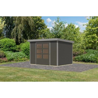 Karibu Gartenhaus Diego 4 B Terragrau/Graualuminium 209 x 298 x 213 cm Karibu Gartenhaus Diego 4 B Terragrau/Graualuminium 209 x 298 x 213 cm