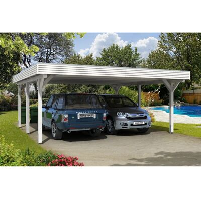 SKANHOLZ - Spessart - Weiß - 258 cm Höhe - Carport SKANHOLZ - Spessart - Weiß - 258 cm Höhe - Carport