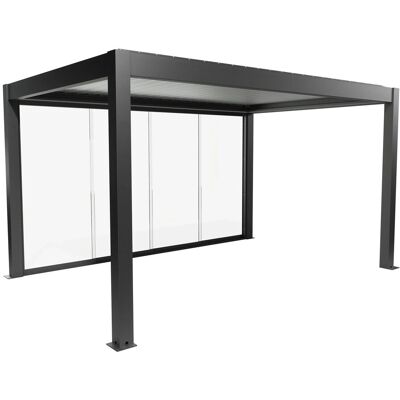 Biohort Glasschiebewand Klarglas 4,5 m Dunkelgrau-Metallic Biohort Glasschiebewand Klarglas 4,5 m Dunkelgrau-Metallic