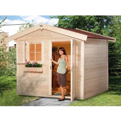 OBI Outdoor Living Holz-Gartenhaus Bozen B Unbehandelt 284 cm x 270 cm OBI Outdoor Living Holz-Gartenhaus Bozen B Unbehandelt 284 cm x 270 cm