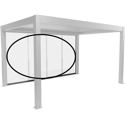 Biohort Glasschiebewand Klarglas 3,5 m Quarzgrau-Metallic Biohort Glasschiebewand Klarglas 3,5 m Quarzgrau-Metallic