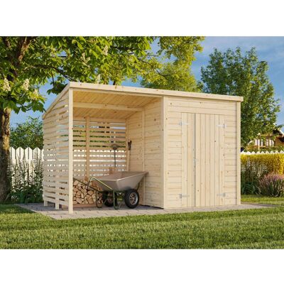 Palmako Gerätehaus Leif 370 x 170 cm Lackiert Dunkelgrau FSC® Palmako Gerätehaus Leif 370 x 170 cm Lackiert Dunkelgrau FSC®