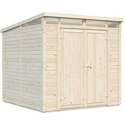 Palmako Holz-Gartenhaus Elias Pultdach Tauchgrundiert 221 cm x 228 cm 4,9 m² Palmako Holz-Gartenhaus Elias Pultdach Tauchgrundiert 221 cm x 228 cm 4,9 m²