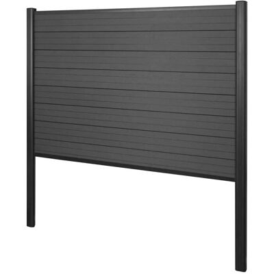 MCW WPC-Sichtschutz Savoie Zaun Windschutz Alu-Pfosten Zum Einbetonieren - Basiselement 190cm Anthra MCW WPC-Sichtschutz Savoie Zaun Windschutz Alu-Pfosten Zum Einbetonieren - Basiselement 190cm Anthra