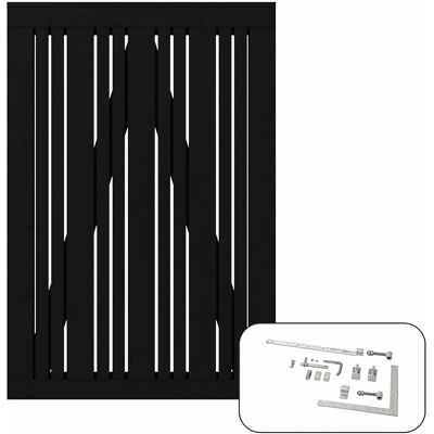 Plus Holz Einzeltor Tangent Nadelholz Schwarz 95 cm x 140 cm Plus Holz Einzeltor Tangent Nadelholz Schwarz 95 cm x 140 cm