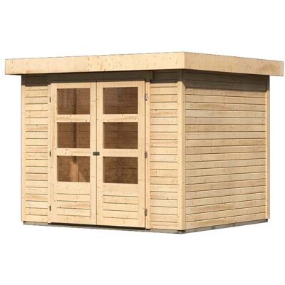 Karibu Holz-Gartenhaus Raala Sandbeige Pultdach Unbehandelt 238 cm x 213 cm Karibu Holz-Gartenhaus Raala Sandbeige Pultdach Unbehandelt 238 cm x 213 cm