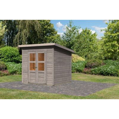 Karibu Holz-Gartenhaus Gartenhaus Pultdach Grundiert 212 cm x 214 cm 4,38 m² Karibu Holz-Gartenhaus Gartenhaus Pultdach Grundiert 212 cm x 214 cm 4,38 m²