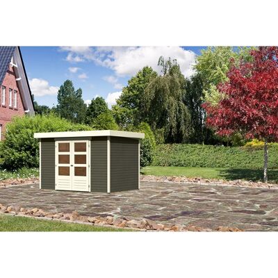 Karibu Holz-Gartenhaus Raala Terragrau Pultdach Lackiert 298 cm x 213 cm Karibu Holz-Gartenhaus Raala Terragrau Pultdach Lackiert 298 cm x 213 cm