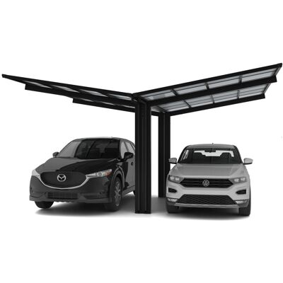 Ximax Alu Doppelcarport Linea Typ 80 Schwarz 548 x 495 cm Sonderfertigung Ximax Alu Doppelcarport Linea Typ 80 Schwarz 548 x 495 cm Sonderfertigung