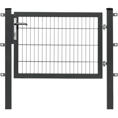 Floraworld Einzeltor Premium Doppelstabmattenfüllung Anthrazit 80 cm x 120 cm Floraworld Einzeltor Premium Doppelstabmattenfüllung Anthrazit 80 cm x 120 cm