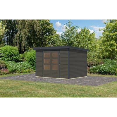 Karibu Gartenhaus Diego 4 B Terragrau/Anthrazit 209 x 298 x 213 cm Karibu Gartenhaus Diego 4 B Terragrau/Anthrazit 209 x 298 x 213 cm